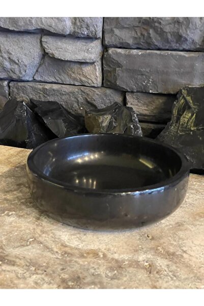 Polen Stone Toros Siyahı Mermer Meyve Tabağı/servis Kasesi