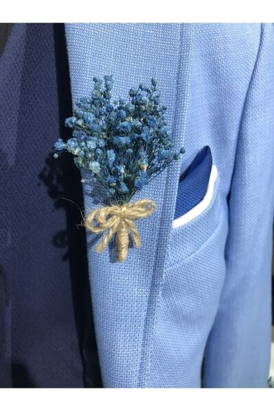 araslar Mavi Yaka Çiçeği - Damat Çiçeği - Sağdıç Çiçeği – Yaka Iğnesi