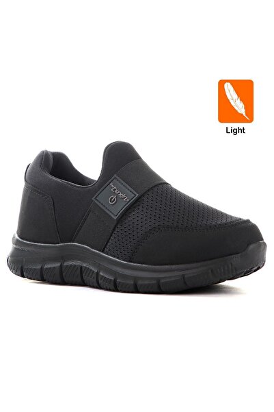 Vojo Siyah Sneaker Bağcıksız Erkek Spor Ayakkabı