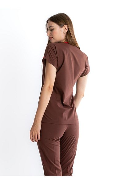 Uçak Medikal Cacao U-flex Lycra Single Top