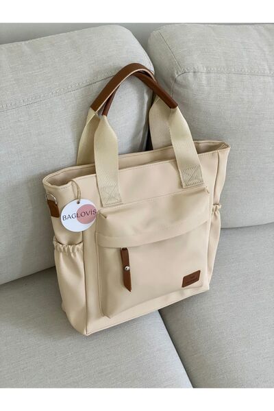 BAGLOVİS BÜYÜK BOY SATEN KUMAŞ SALAŞ OMUZ ÇANTASI