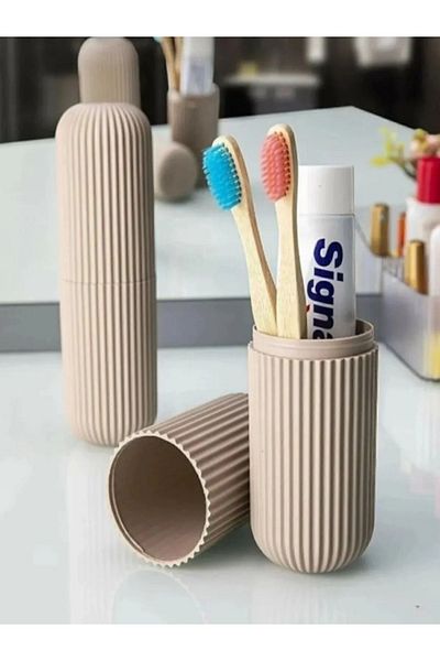 Lova Cream Toothbrush and Paste - Travel Storage Container, Multi-Purpose Organizer