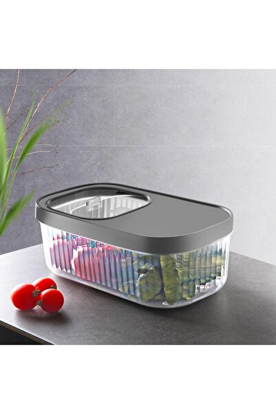 Arbu Home صندوق متعدد 5 لتر - حاوية تخزين البقوليات متعددة الأغراض مع غطاء منزلق