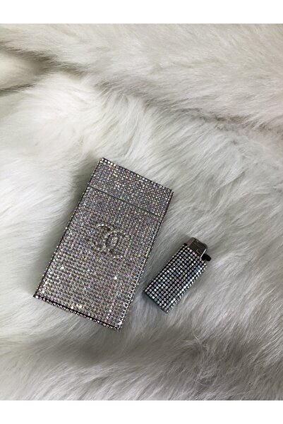 BUTİKSULTANS Taşlı Janjanlı Kısa Slim Sigara Tabaka Takımı