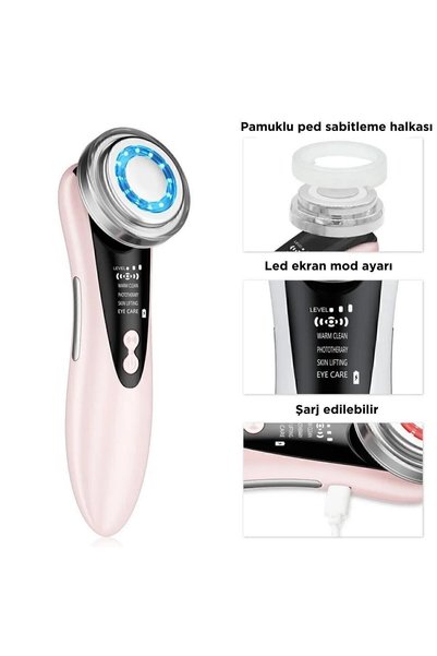 adbeauty Yüz Kavitasyon Aleti Sıkılaştırıcı - - Titreşim Isı - Mavi Kırmızı Işık - Şarjlı