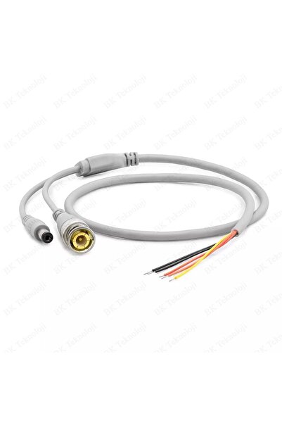 BK Teknoloji Hazır Bnc + Dc Power Jack Konnektör Cctv Kamera Kablosu