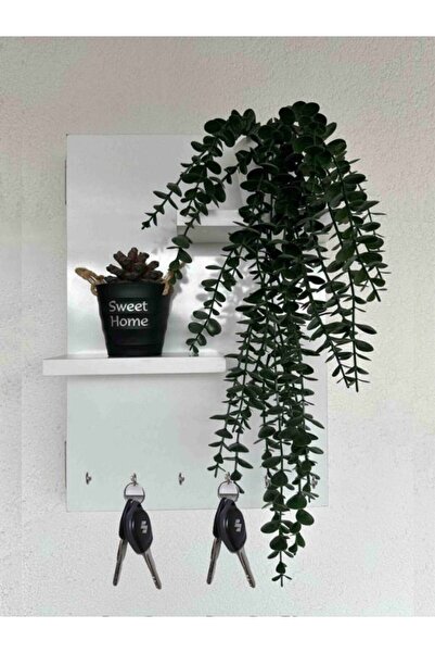 VISNES Dekoratif Raflı Anahtarlık Mdf Anahtar Askısı Duvar Süsü Anahtar Asacağı