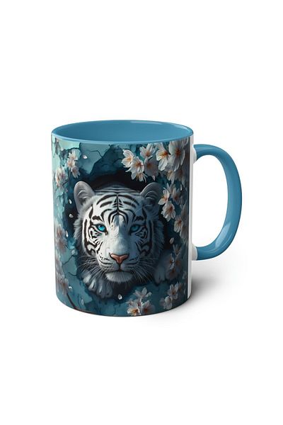 DUBLEMETRE Tiger Themed Mug Cup Print