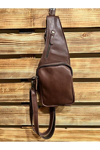 Mona Etnik El Yapımı Gerçek Deri Çapraz Bel çantası