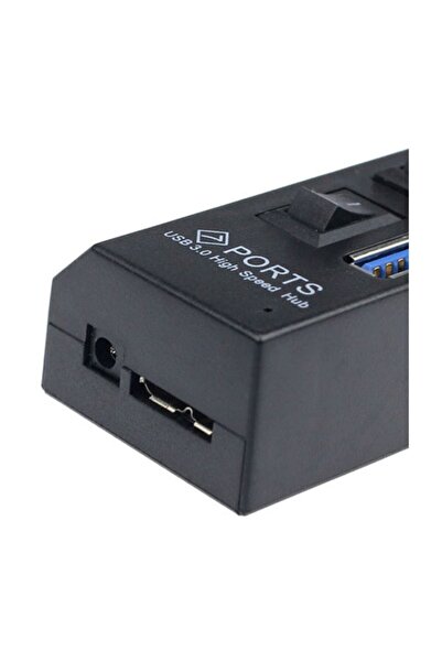Kuvars Usb 3.0 2.0 Çoklayıcı Çoğaltıcı Hub 4 Port Adaptörlü On/off Anahtarlı