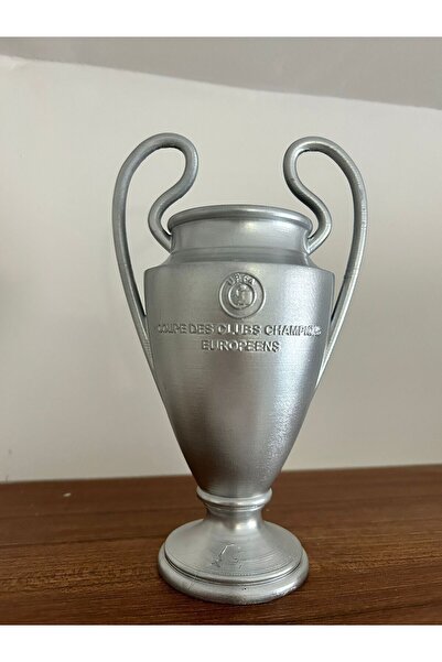 KURT3D Şampiyonlar Ligi Kupası Ucl Metalik Gri 20 Cm