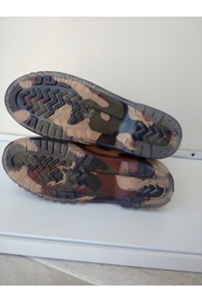 Erciyes Kamuflaj Yağmur Kar Suyu Çekmez Kaymaz Tabanlı Çizme