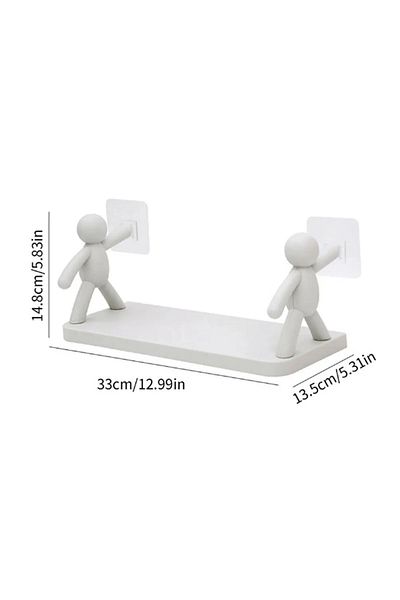 Keyfi Sepet Self-Adhesive Bathroom Shelf Style Organizer Organizer - 1 Piece Garbage Man Shelf