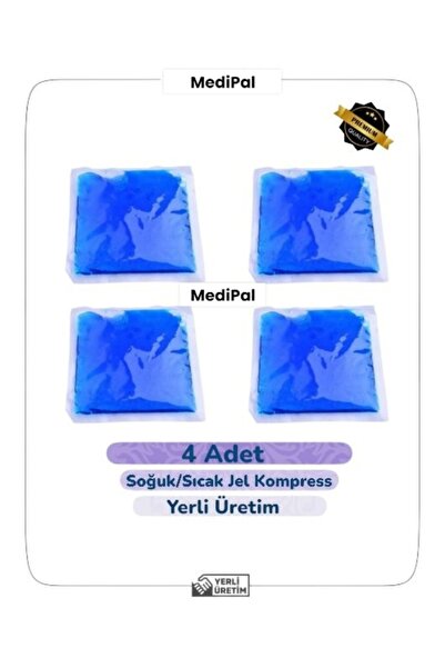 MediPal 4 Adet 13x13 Cm Termojel - Soğutucu Isıtıcı Kompres Jel - Buz Paketi - Cold Pack