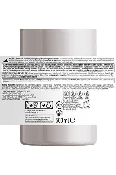 L'Oreal Paris Serie Expert Silver Çok Açık Sarı, Gri Ve Beyaz Saçlar Için Renk Dengeleyici M