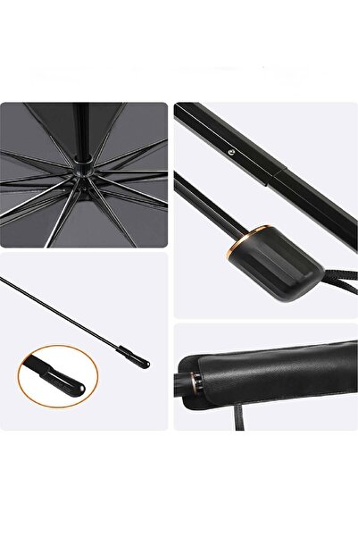 Mega Oto Market Oto Araba Güneşlik Şemsiye Tip Ön Cam Güneş Önleyici Katlanabilir 140cm X 75cm
