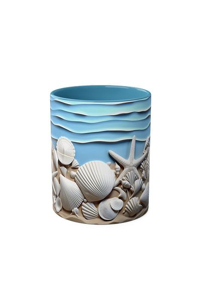DUBLEMETRE Seashell Patterned Printed Mug