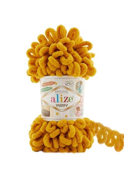 Alize (5 τεμάχια) 02 Μουσταρδί Πλεκτά Κλωστές Παντόφλες Κουβέρτα Κλωστή Κασκόλ Ζακέτα Σφουγγαρίστρα