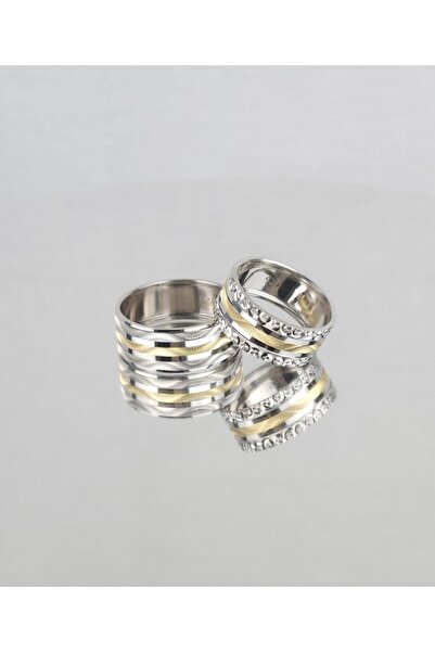 Gri Gümüş Estetik Aşk Bağı 925 Ayar Gümüş Alyans, Nişan Ve Söz Yüzüğü