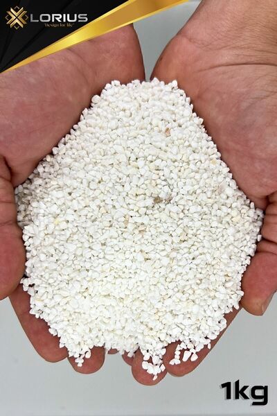 LORIUS 1kg Beyaz 1.5-3mm Boyutunda Dolamit Akvaryum Kumu