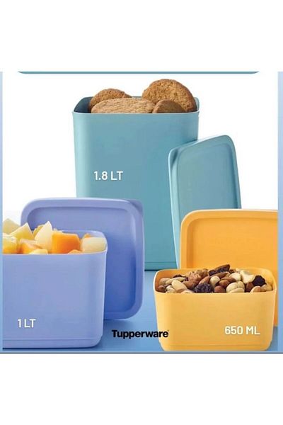 mutfaktakimucizeler Tupperware Kubik Set 3 Pieces