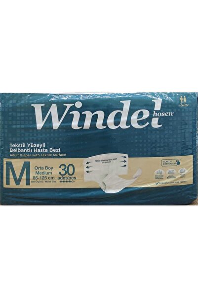 WİNDELHOSEN Windelhosen Medium Patient Diaper with Waistband 30pcs 2 packs (6...