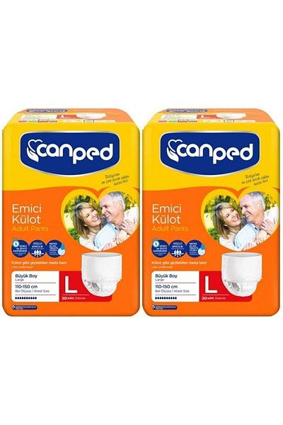 sema karakoç Canped Absorbent Panties Patient Diapers Large Size 60 Pieces Eco Pack