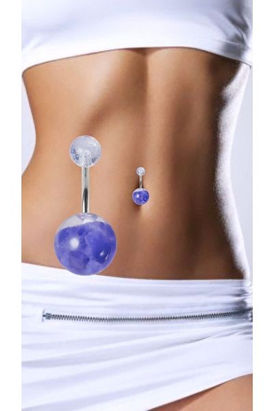 Arescollection Surgical Steel Sky Cloud Navel Piercing