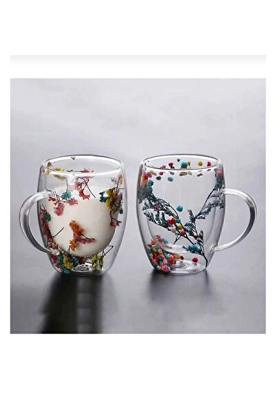 Store Çift Cidarlı Içi Çiçek Model Kupa 250 ml