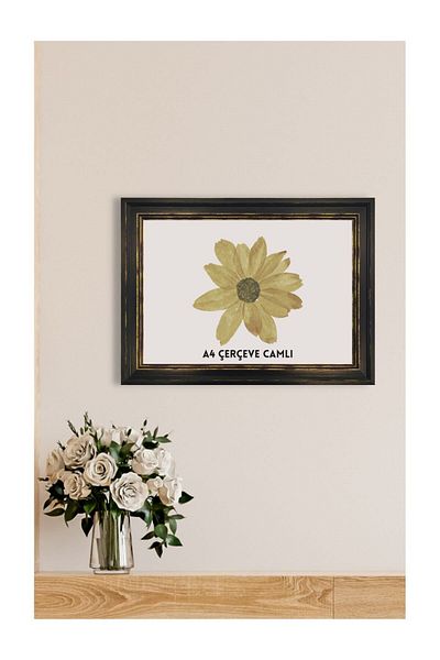 Tuğra Sanat Galerisi Standard A4 Frame 21.0 X 29.7 Cm Internal Dimensions. Glass Decorative Frame