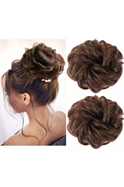 Peruk Avm Luxury Kahve Topuz Tokası Modeli