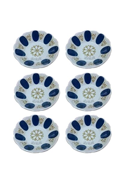 abnturk 1.Kalite Kalın Melamin 6 adet Kahveci Model Klasik Çay Bardağı Tabağı...