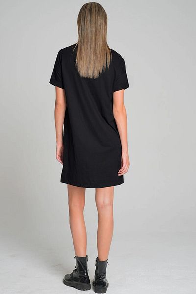 ROCKANDROLL Snowy Acdc Rochie tricou pentru femei din bumbac pieptănat cu mânecă scurtă
