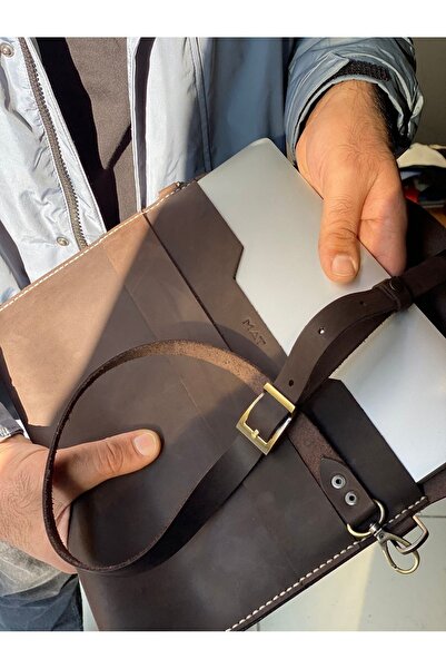 MAT Deri حقيبة ماك بوك ماسنجر مقاس 13 بوصة متوافقة مع الهواء والبرو، حقيبة كمبيوتر محمول من الجلد الطبيعي وحقيبة حمل المستندات