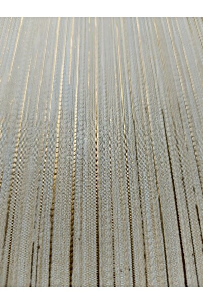 KMS HOME Krem Üzerine Gold Detaylı Hava Alabilen Silinebilir Sade Duvar Kağıd...