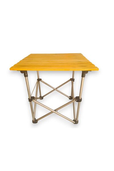 CAMPING TABLE WITH WOODEN TABLE FOLDING 50*50 WITH SPECIAL BAG