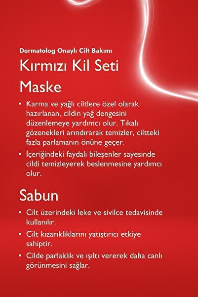 Baga Kırmızı Kil Seti Maske & Sabun