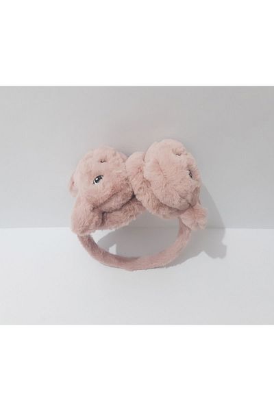 renkli çiçekler Plush Earmuff Rabbit Figured Children's Earmuff