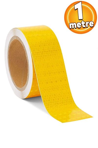 Badem10 1 Mt Yellow Reflective Phosphorescent Strip Tape - Vehicle, Auto, Truck Exterior Accessory
