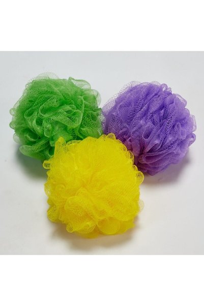 Generic Brand 3 Pieces Bath Washcloth Set - Pouf and Dowry Washcloth