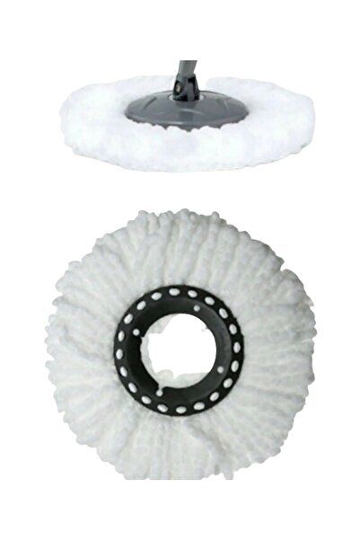 Single ( 1 Adet ) Mop Yedeği Mikrofiber Döner Paspas Yedek ( Bütün Mop Uçları...