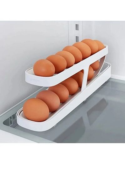 TREND 2 Tiers Automatic Refrigerator Egg Stand Egg Cup Rack