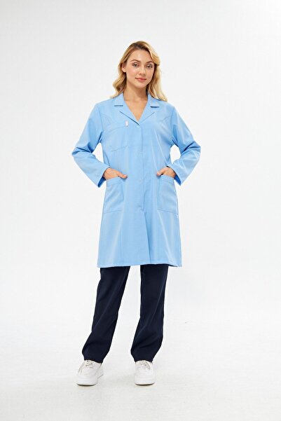 mervem İş Önlüğü Alpaka Mavi