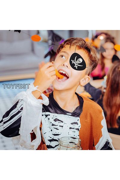 TOYFEST إكسسوار زي تنكري للحفلات بتصميم قناع عين واحدة للقرصان جاك سبارو - قطعة واحدة