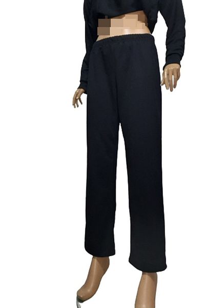 eflin Women's Clothing Single Pants Black Seasonal Combed Cotton