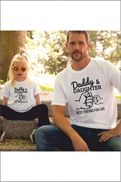 Hediyenza Daddy Daughter  - Baba Kız T-shirt Kombin (TEKLİ ÜRÜNDÜR KOMBİN YAPMAK İÇİN 2 ADET SEPETE EKLEYİNİZ)