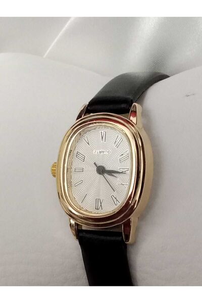 Brality ساعة يد نسائية كلاسيكية بتصميم ريترو من الجلد... حزام أسود عصري جديد