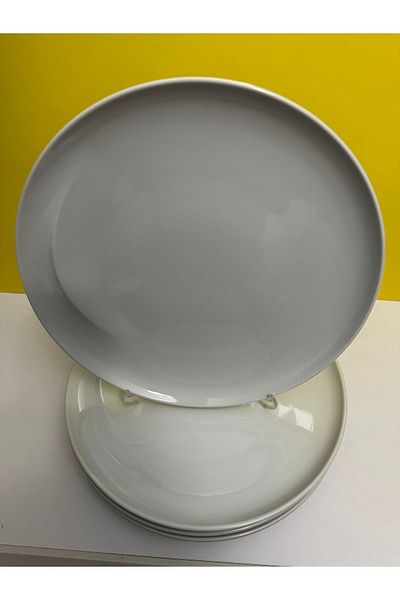 Kütahya Porselen Kunter Şekercioğlu Special Series White Serving Plate 27 cm Set of 6