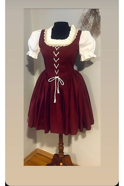 Asushvintage Rochie burgundă