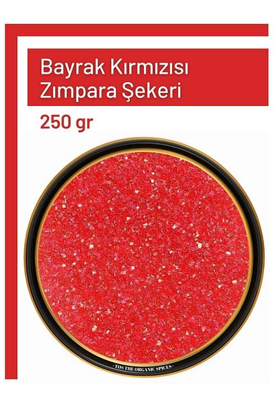 TOS The Organic Spices Flag Red Sanding Sugar 250 g Flag Red Sanding Sugar